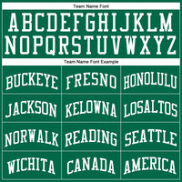 Custom Basketball Jersey - Kelly Green White Authentic Throwback