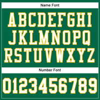 Custom Football Jersey - Kelly Green White-Gold Mesh Authentic