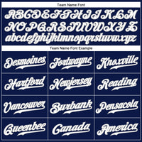 Custom Baseball Jersey - Navy White Pinstripe White-Gray Authentic