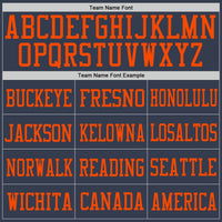 Custom Football Jersey - Navy Orange Mesh Authentic