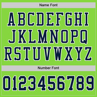 Custom Football Jersey - Neon Green Navy-White Mesh Authentic