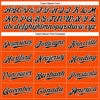 Custom Baseball Jersey - Orange Black Pinstripe Black-White Authentic