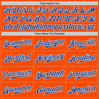 Custom Baseball Jersey - Orange White Pinstripe Royal-White Authentic