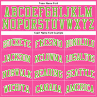 Custom Basketball Jersey - Pink Neon Green-White Authentic Throwback