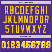 Custom Basketball Jersey - Purple Gold-White Authentic Throwback