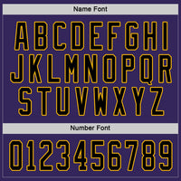 Custom Hockey Jersey - Purple Black-Gold