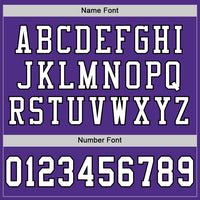 Custom Football Jersey - Purple White-Black Mesh Authentic