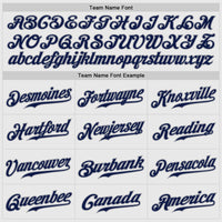 Custom Baseball Jersey - White Navy Pinstripe Navy-Gray Authentic Raglan Sleeves