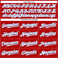 Custom Baseball Jersey - Red White Pinstripe White-Light Blue Authentic
