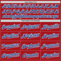 Custom Baseball Jersey - Red White Pinstripe Royal-White Authentic