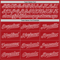 Custom Baseball Jersey - Red Red-White Authentic