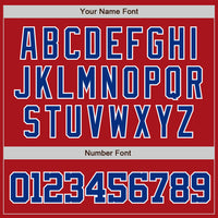 Custom Baseball Jersey - Red Royal-White Authentic