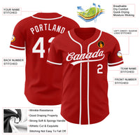 Custom Baseball Jersey - Red White Authentic