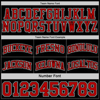 Custom Basketball Jersey - Reversible Black Red-White Double Side Sublimation Set