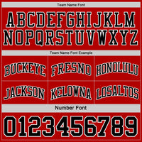 Custom Basketball Jersey - Reversible Black Red-White Double Side Sublimation Set