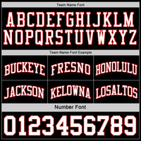 Custom Basketball Jersey - Reversible Black White-Red Double Side Sublimation Set