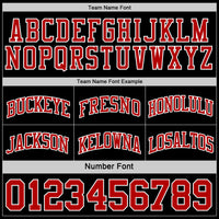 Custom Basketball Jersey - Reversible Black Red-White Double Side Sublimation Set
