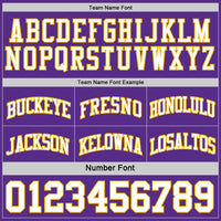 Custom Basketball Jersey - Purple White-Gold Reversible Double Side Sublimation Set