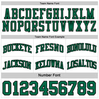 Custom Basketball Jersey - Reversible Black White-Kelly Green Double Side Sublimation Set