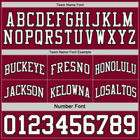 Custom Basketball Jersey - Reversible Maroon White-Black Double Side Sublimation Set