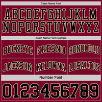 Custom Basketball Jersey - Reversible Maroon Black-Cream Double Side Sublimation Set