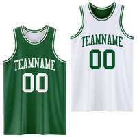 Custom Basketball Jersey - Reversible Kelly Green White Double Side Sublimation Set