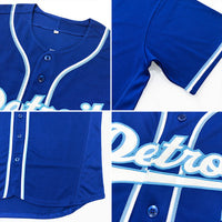 Custom Baseball Jersey - Royal Kelly Green-White Authentic