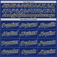 Custom Baseball Jersey - Royal White Pinstripe Black-White Authentic