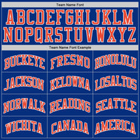 Custom Basketball Jersey - Royal Orange-White Authentic Throwback