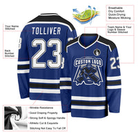 Custom Hockey Jersey - Royal White-Black