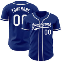 Custom Baseball Jersey - Royal White Authentic