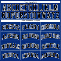 Custom Basketball Jersey - Royal White Pinstripe Black-White Authentic