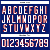 Custom Hockey Jersey - Royal White-Red Lace Neck