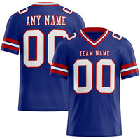 Custom Football Jersey - Royal White-Red Authentic