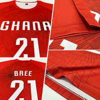 Custom Soccer Jersey - Red White Sublimation Uniform