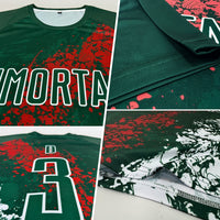 Custom Soccer Jersey - Green Red-White Sublimation Mexico Uniform