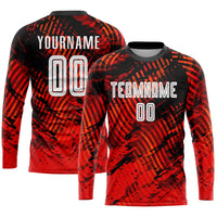 Custom Soccer Jersey - Red White-Black Sublimation Uniform
