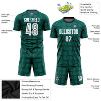 Custom Soccer Jersey - Green White-Black Sublimation Uniform
