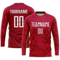 Custom Soccer Jersey - Red White Sublimation Uniform