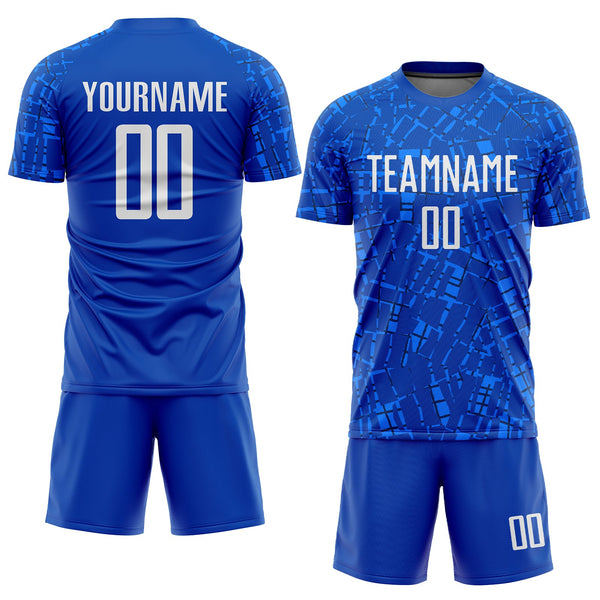 Custom Soccer Jersey - Royal White Sublimation Uniform