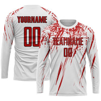 Custom Soccer Jersey - White Red-Black Sublimation Uniform
