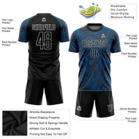 Custom Soccer Jersey - Royal Black-White Sublimation Uniform