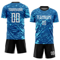 Custom Soccer Jersey - Royal White-Light Blue Sublimation Uniform
