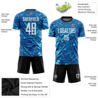 Custom Soccer Jersey - Royal White-Light Blue Sublimation Uniform