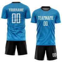Custom Soccer Jersey - Light Blue White-Black Sublimation Uniform