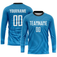 Custom Soccer Jersey - Light Blue White-Black Sublimation Uniform