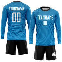 Custom Soccer Jersey - Light Blue White-Black Sublimation Uniform