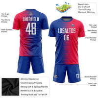 Custom Soccer Jersey - Red White-Royal Sublimation Uniform