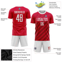Custom Soccer Jersey - Red White Sublimation Uniform