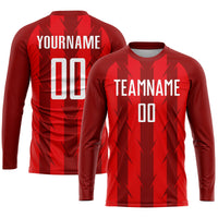 Custom Soccer Jersey - Red White Sublimation Uniform